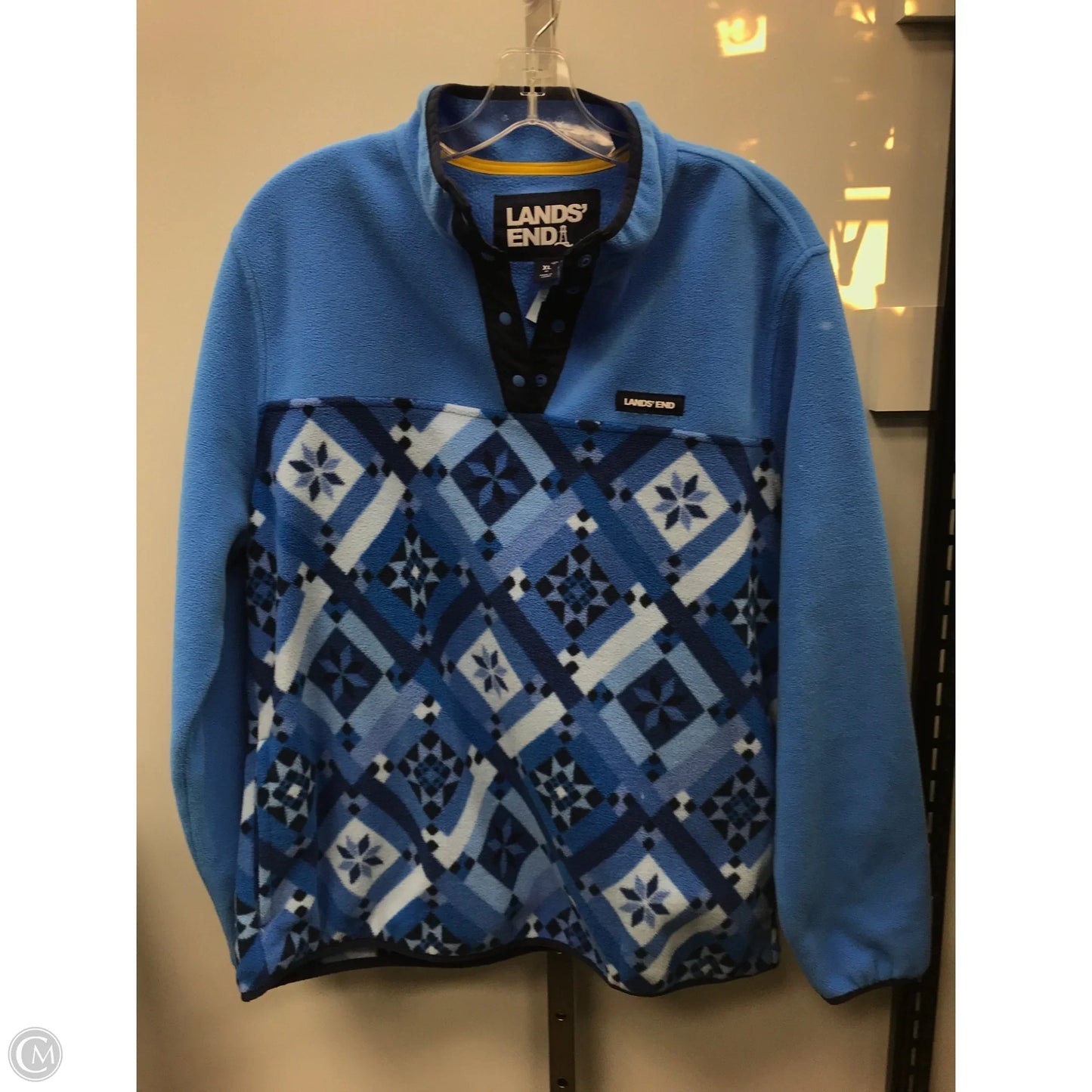 Top Long Sleeve By Lands End In Blue, Size: Xl