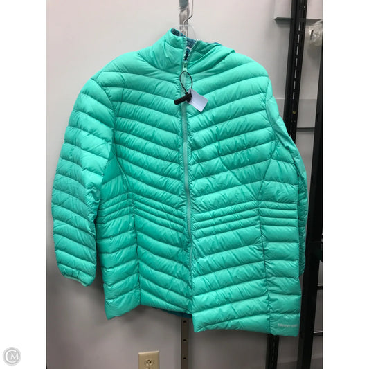 Jacket Puffer & Quilted By Lands End In Aqua, Size: 1x