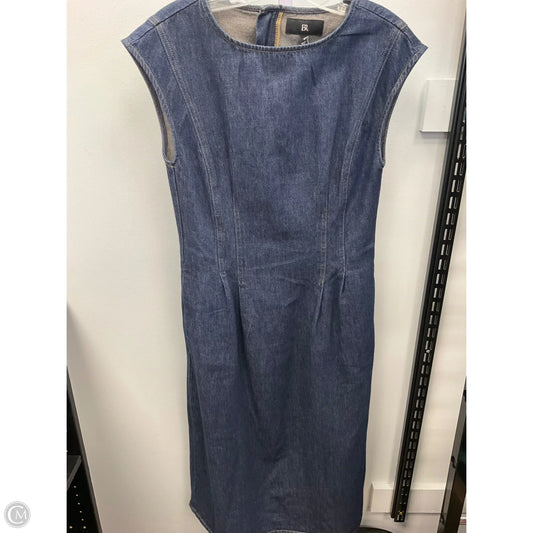 Dress Casual Midi By Banana Republic In Blue Denim, Size: 4