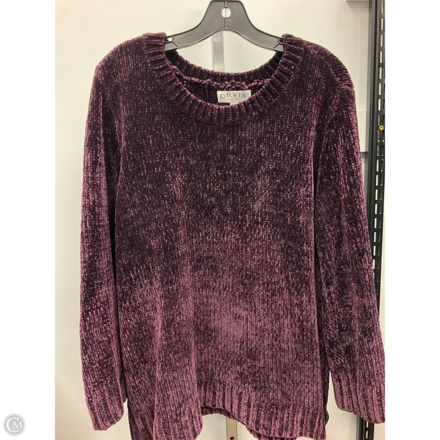 Sweater By Orvis In Purple, Size: Xl