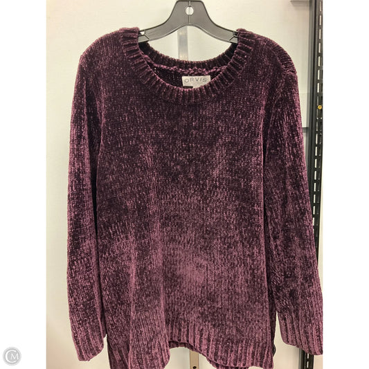 Sweater By Orvis In Purple, Size: Xl