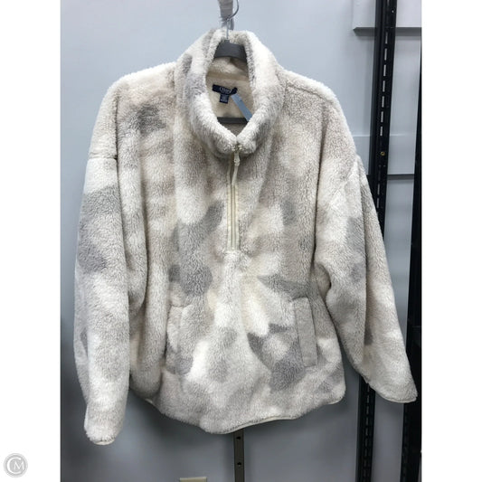 Jacket Fleece By Chaps In Cream, Size: 2x