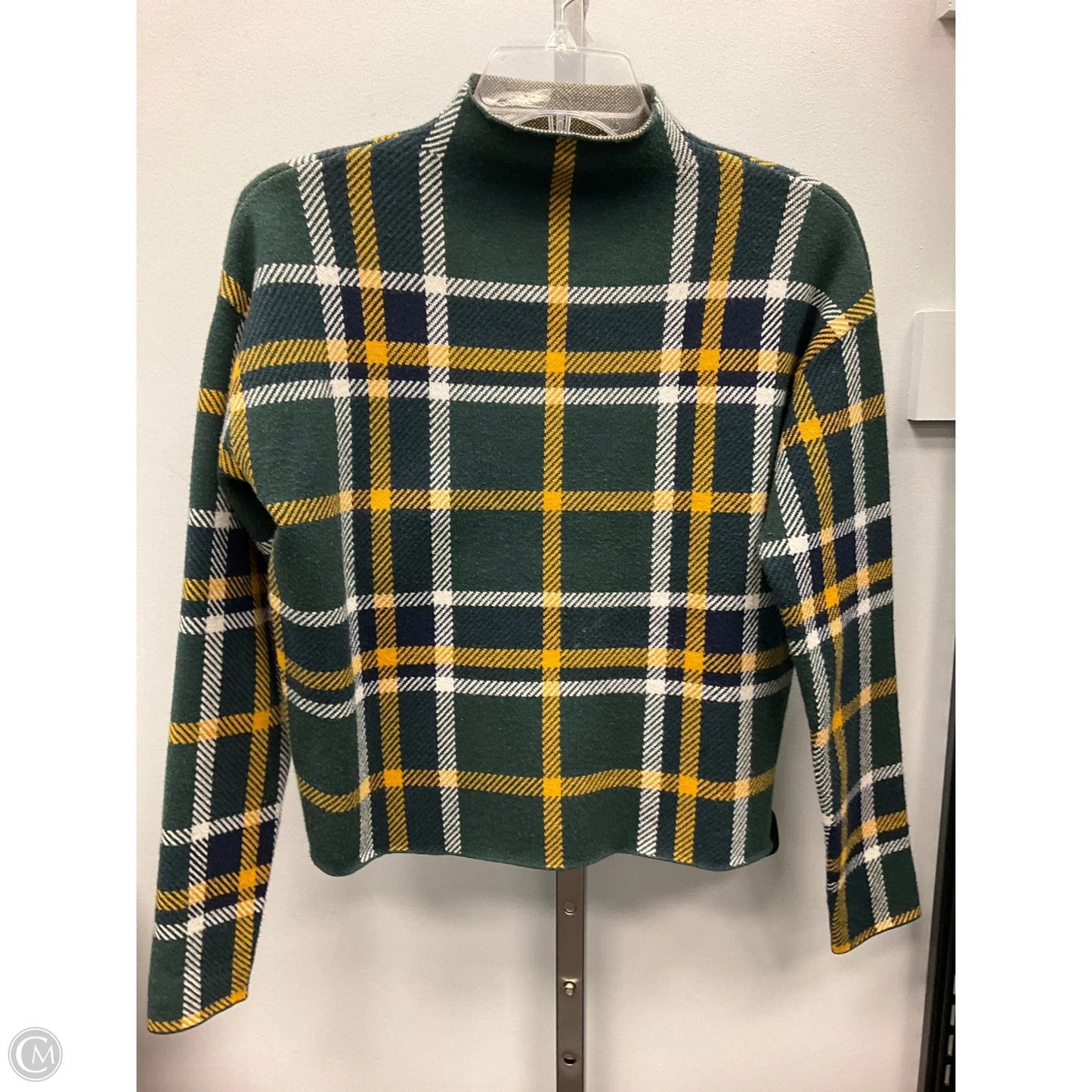 Sweater By Tahari In Plaid Pattern, Size: Xs