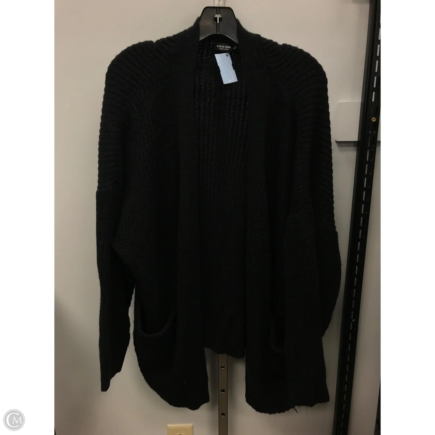 Sweater Cardigan By Shein In Black, Size: 3x