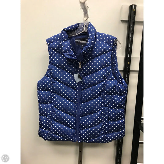 Vest Puffer & Quilted By Lands End In Polkadot Pattern, Size: Xl