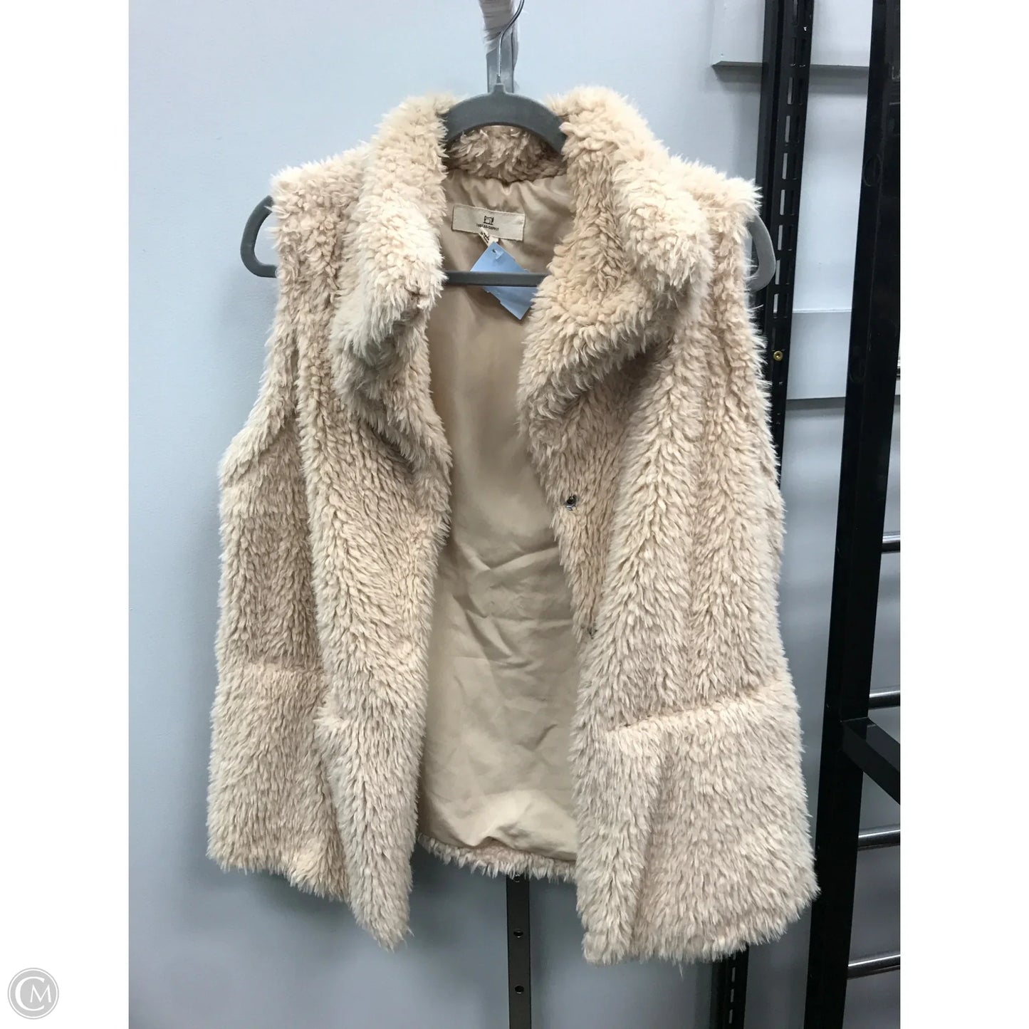Vest Faux Fur & Sherpa By Thread And Supply In Cream, Size: M
