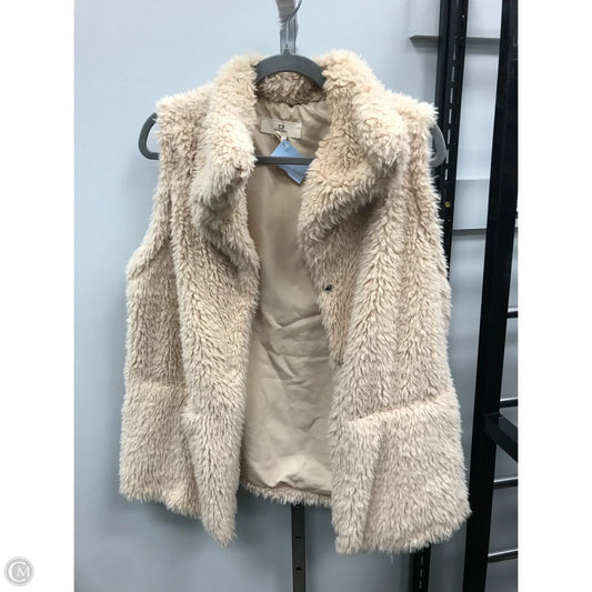 Vest Faux Fur & Sherpa By Thread And Supply In Cream, Size: M