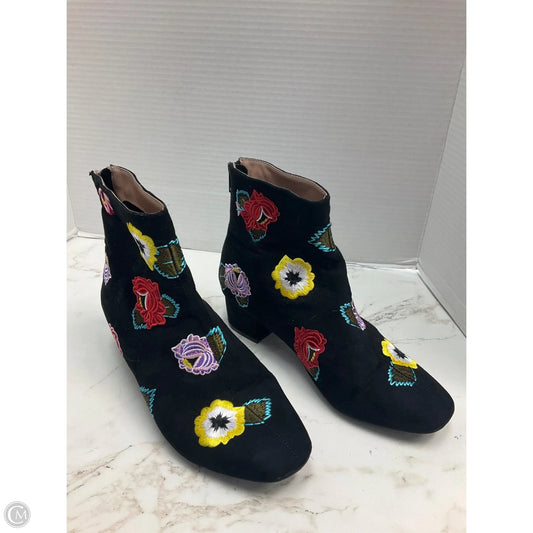 Boots Ankle Heels By Betsey Johnson In Black, Size: 8