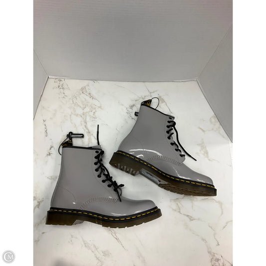 Boots Ankle Heels By Dr Martens In Grey, Size: 9