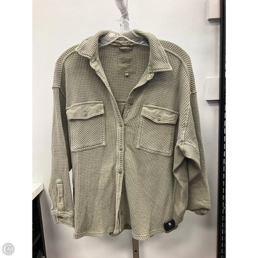 Top Long Sleeve By Aerie In Green, Size: S