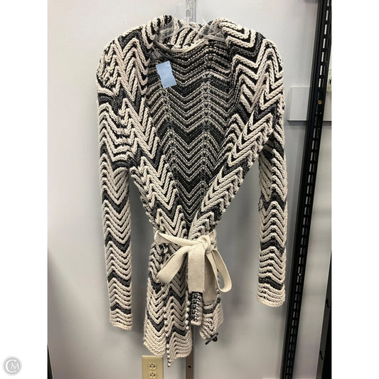 Sweater Cardigan By Inc In Black & Cream, Size: M
