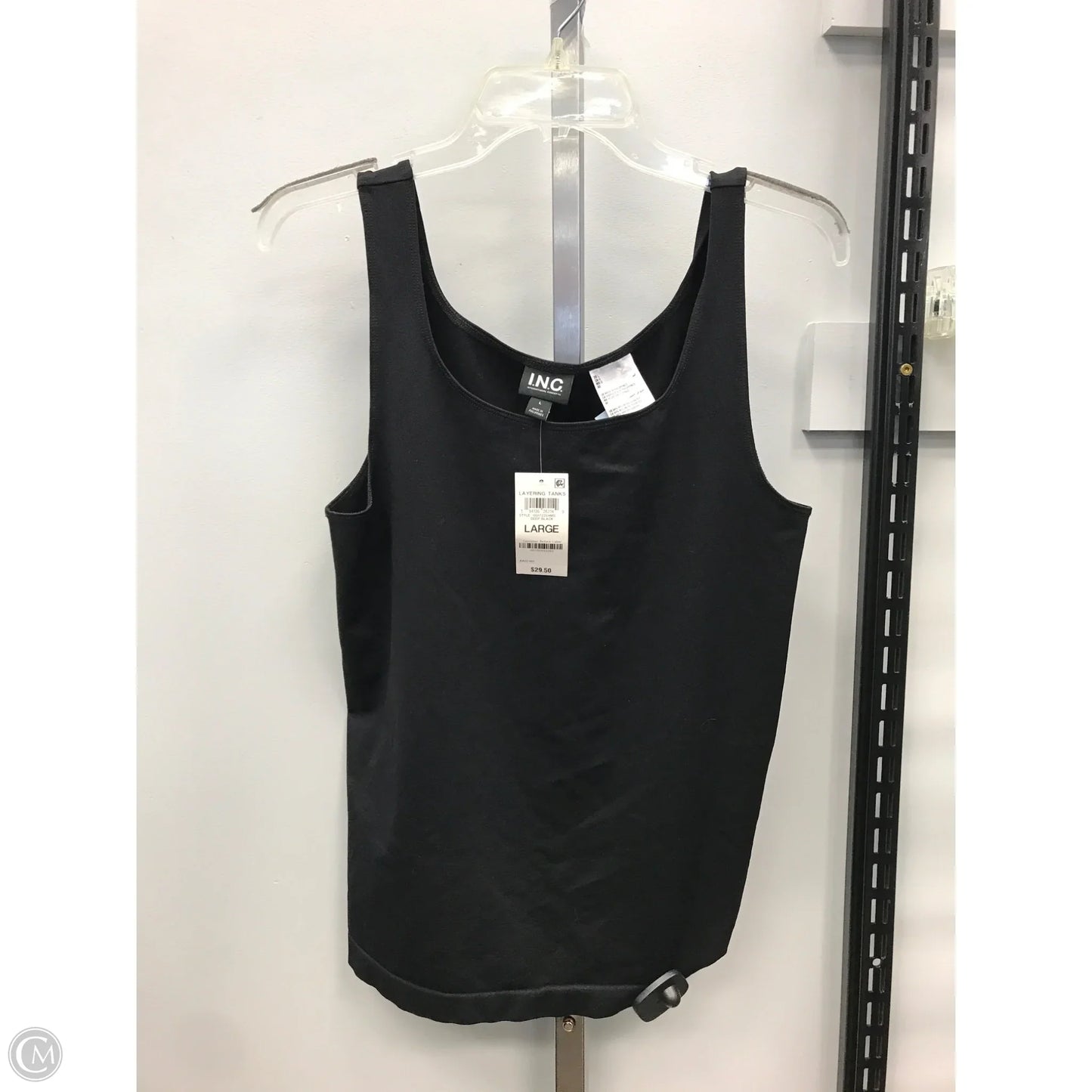 Tank Top By Inc In Black, Size: L