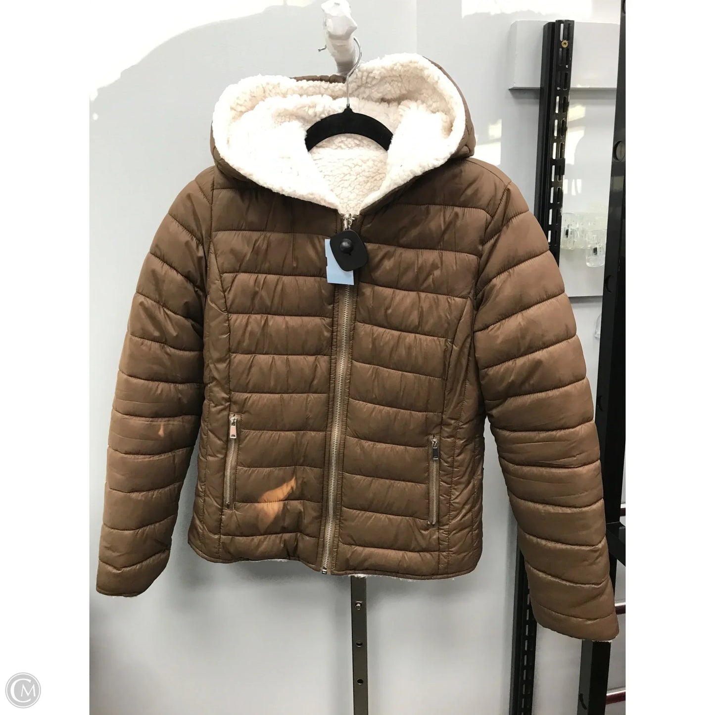 Jacket Puffer & Quilted By Love Tree In Brown, Size: S