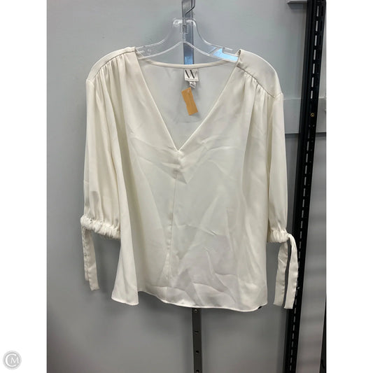 Top 3/4 Sleeve By Worthington In Cream, Size: Xl