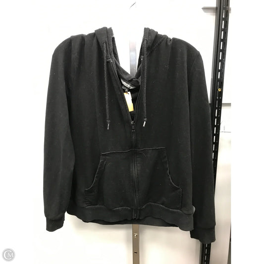 Sweatshirt Hoodie By Eddie Bauer In Black, Size: L