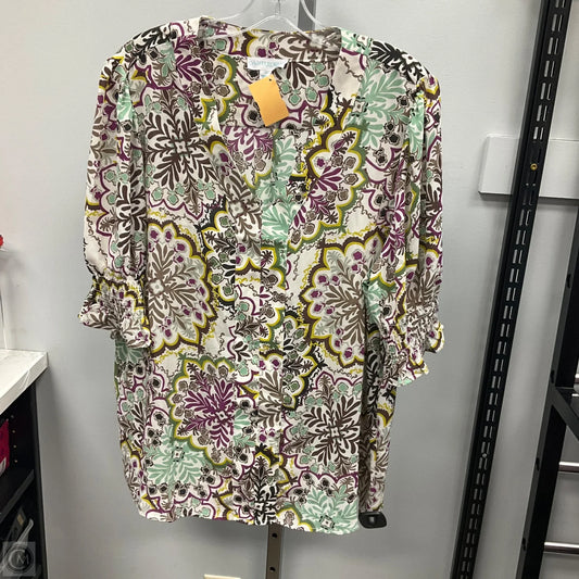 Top Short Sleeve By Cynthia Rowley In Multi-colored, Size: 1x