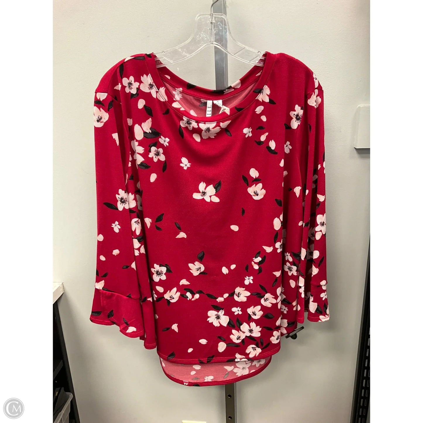 Top Long Sleeve By Elle In Red, Size: Xl