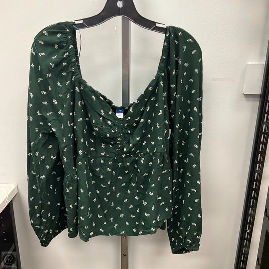 Top Long Sleeve By Old Navy In Green, Size: 2x
