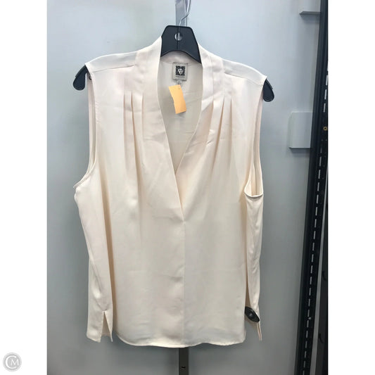 Top Sleeveless By Anne Klein In Cream, Size: Xl