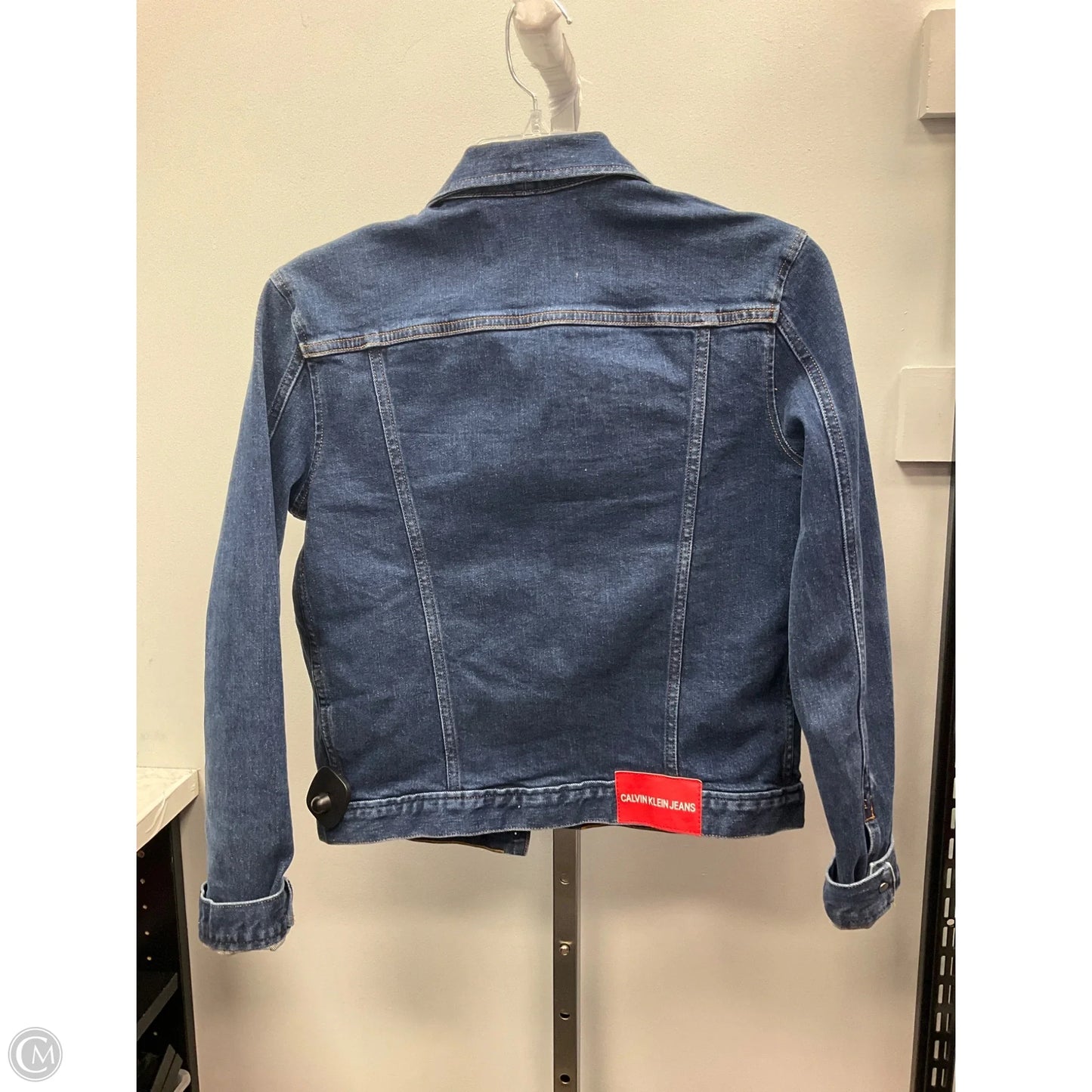 Jacket Denim By Calvin Klein In Blue Denim, Size: S