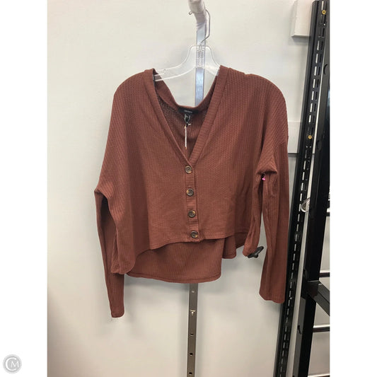 Top Long Sleeve By Forever 21 In Brown, Size: M