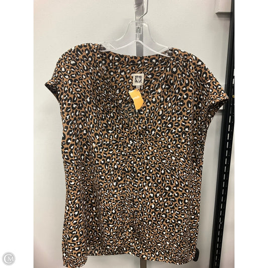 Top Sleeveless By Anne Klein In Animal Print, Size: L