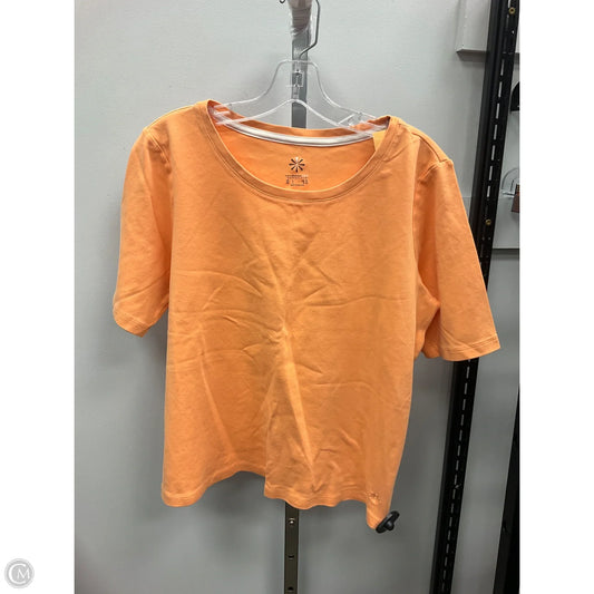 Top Short Sleeve By Isaac Mizrahi Live Qvc In Orange, Size: L