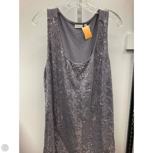 Top Sleeveless By Halogen In Grey, Size: 2x