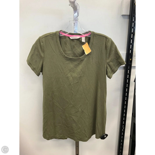 Top Short Sleeve Basic By Isaac Mizrahi Live Qvc In Green, Size: Xs
