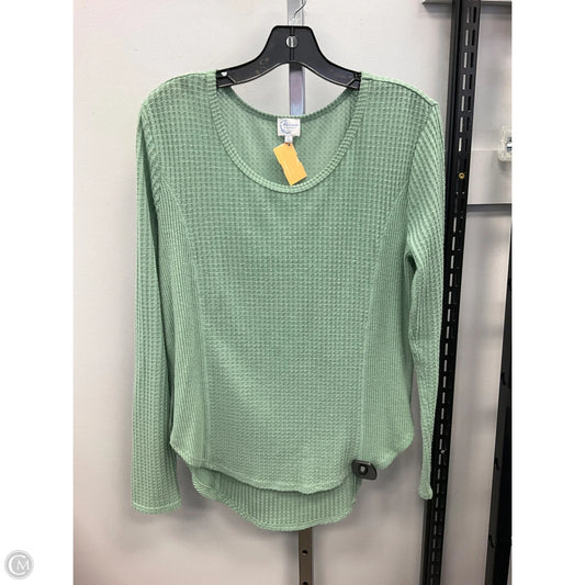 Top Long Sleeve By Blue Rain In Green, Size: L