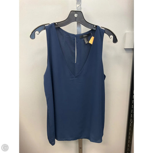 Top Sleeveless By Forever 21 In Navy, Size: M