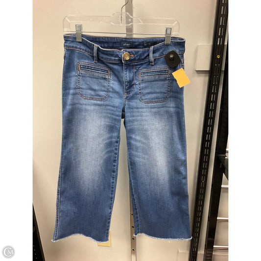 Jeans Wide Leg By J. Jill In Blue Denim, Size: 4p