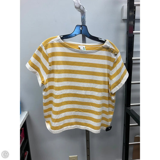 Top Short Sleeve By J. Crew In Striped Pattern, Size: L