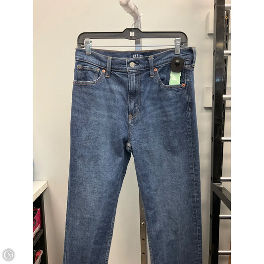 Jeans Straight By Gap In Blue Denim, Size: 10