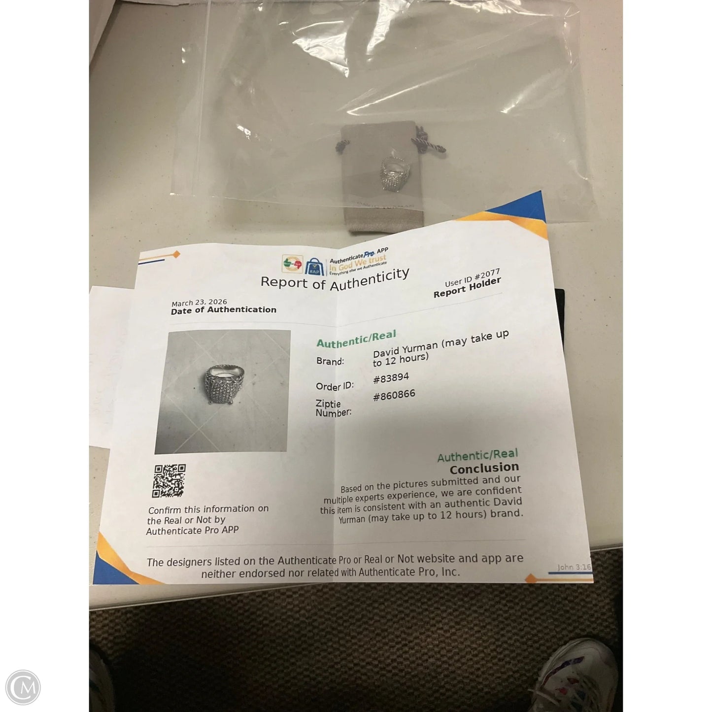 Ring Luxury Designer By David Yurman, Size: 6