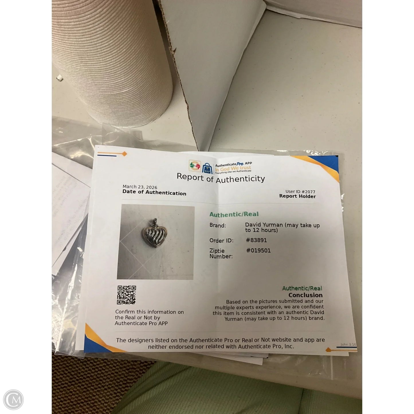 Accessory Luxury Designer Tag By David Yurman