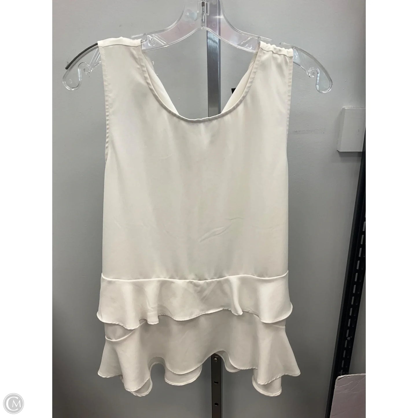 Top Sleeveless By Ann Taylor In White, Size: M