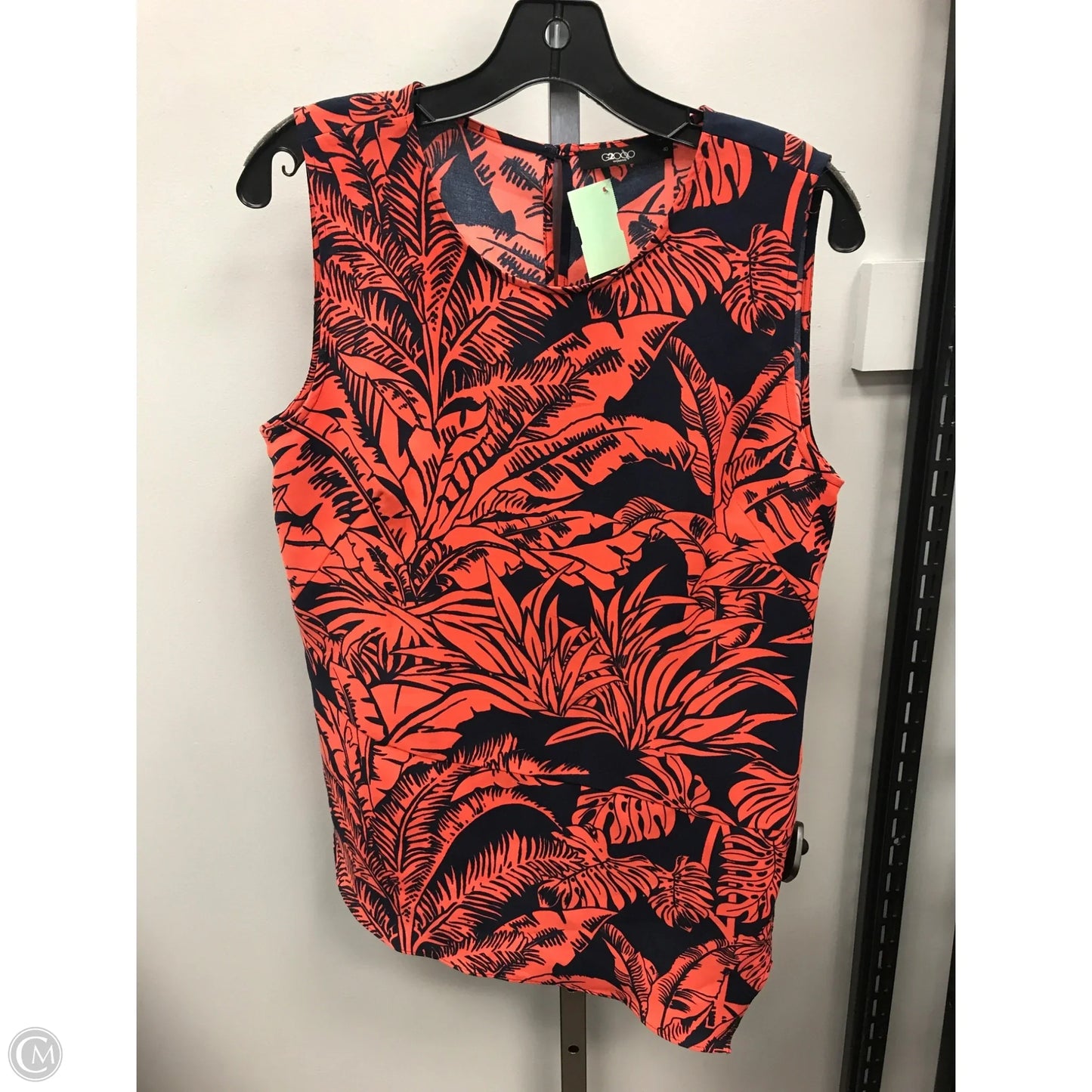 Top Sleeveless By Cmc In Blue & Orange, Size: 10