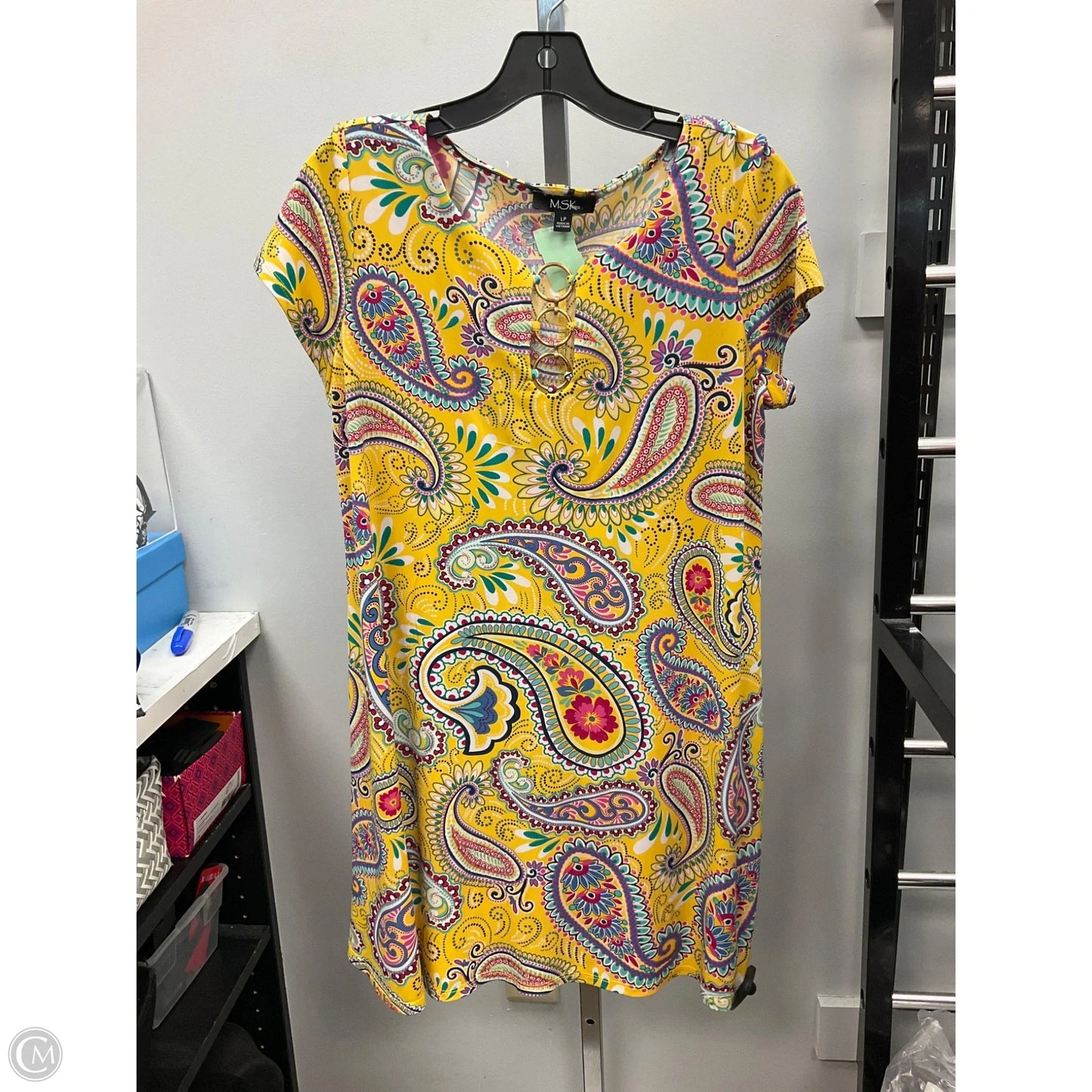 Dress Casual Short By Msk In Yellow, Size: Lp