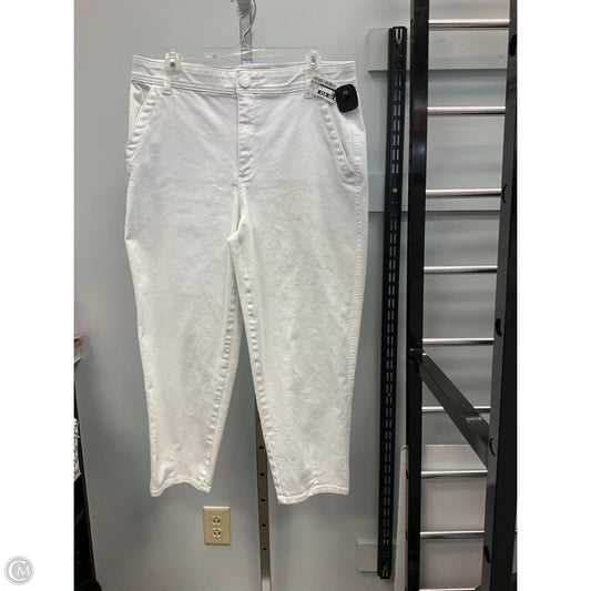 Jeans Wide Leg By Democracy In White Denim, Size: 12