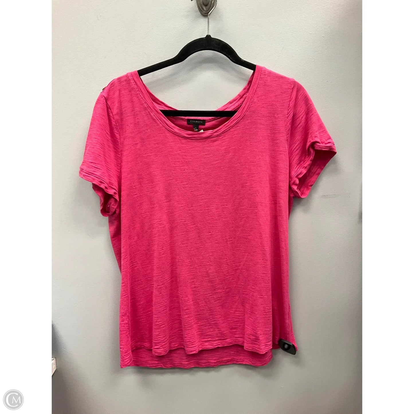 Top Short Sleeve By Talbots In Pink, Size: L