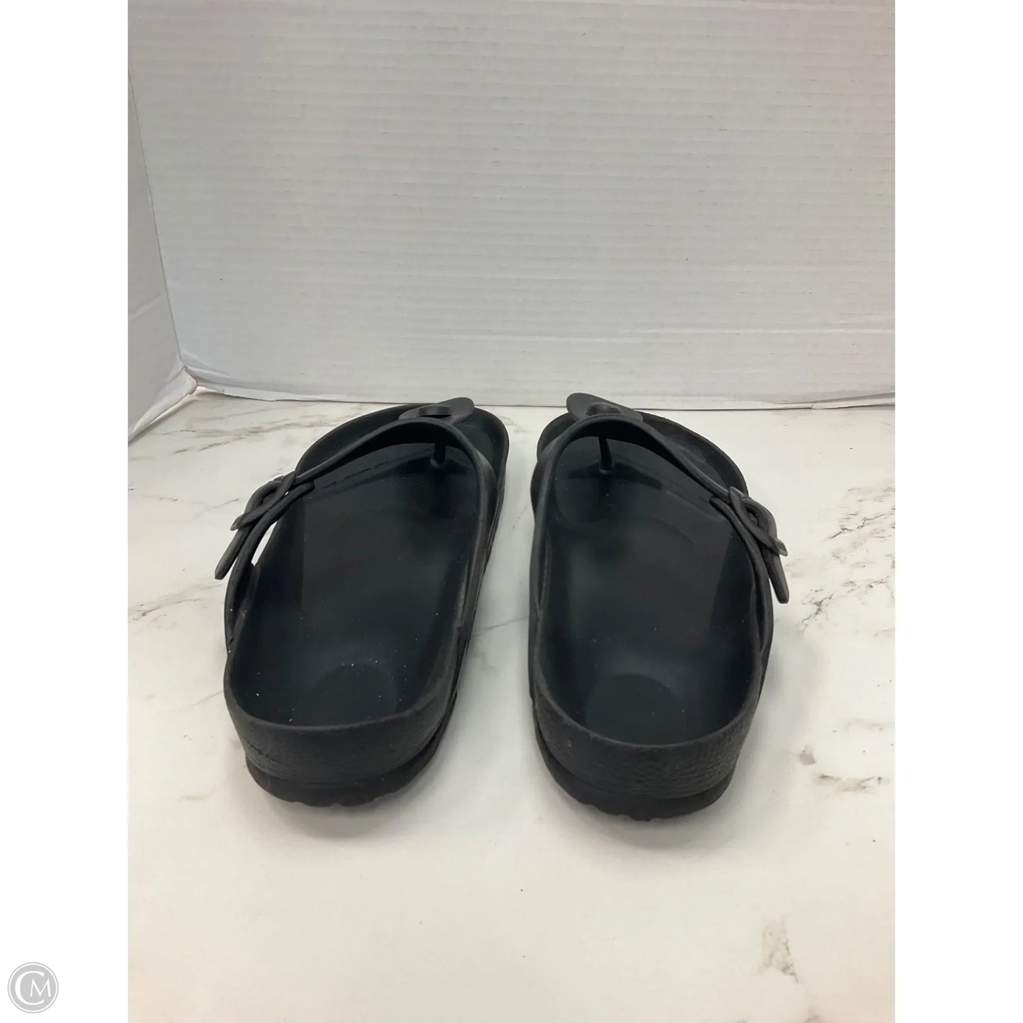 Sandals Flats By Birkenstock In Black, Size: 8