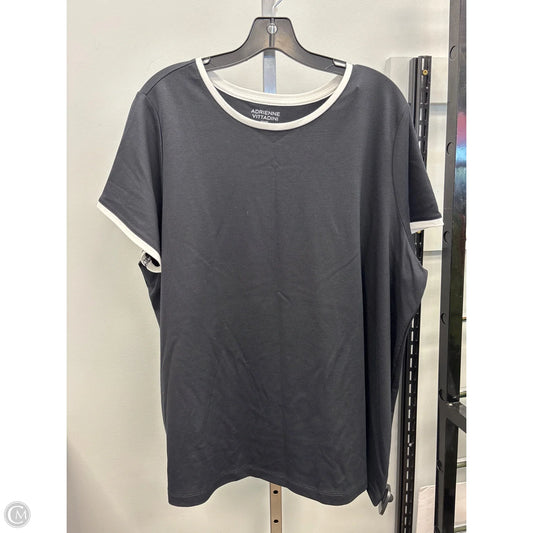 Top Short Sleeve By Adrienne Vittadini In Black, Size: 2x