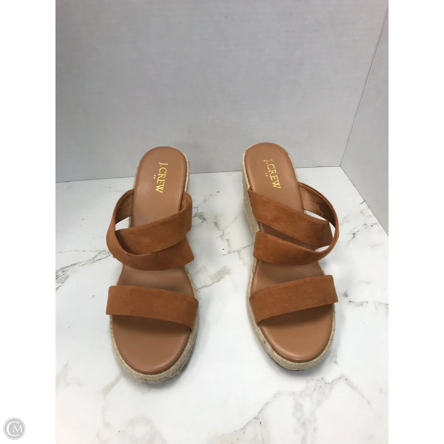 Sandals Heels Wedge By J. Crew In Tan, Size: 9