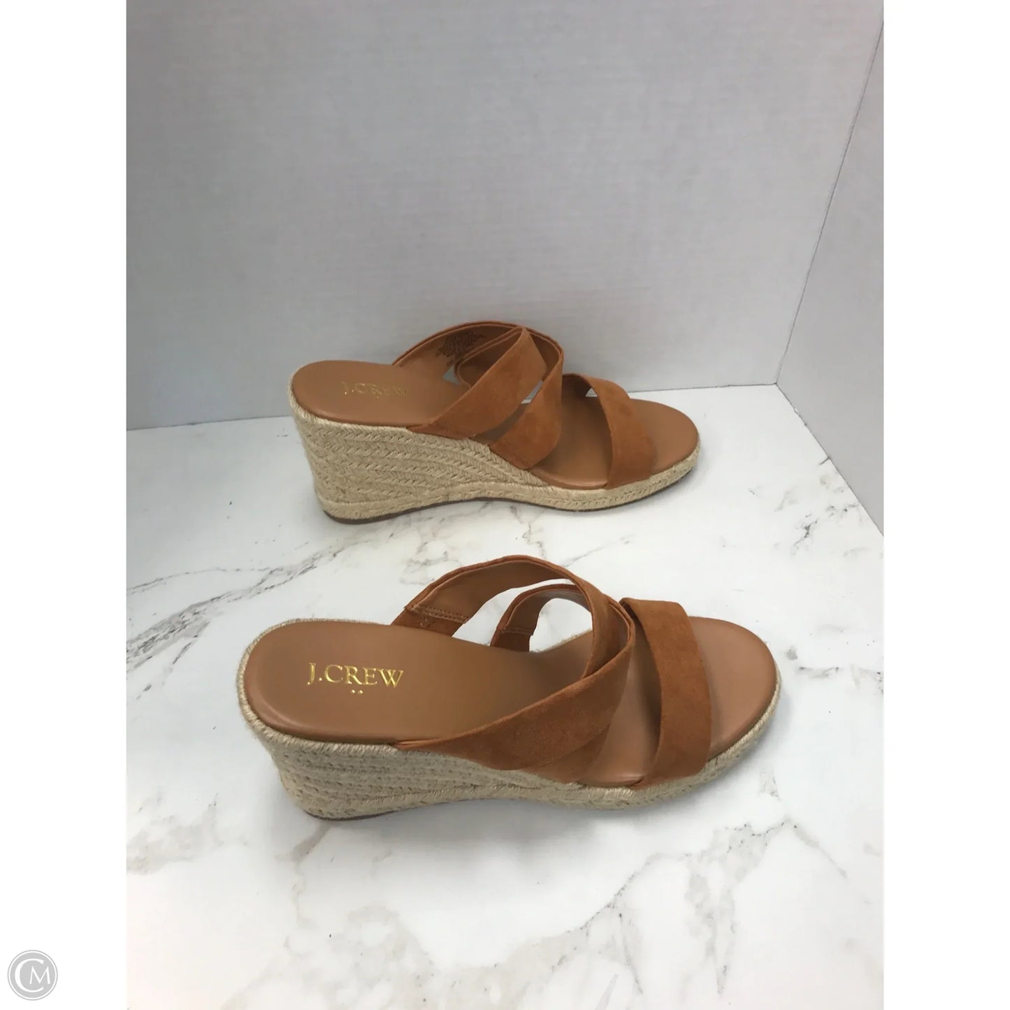 Sandals Heels Wedge By J. Crew In Tan, Size: 9
