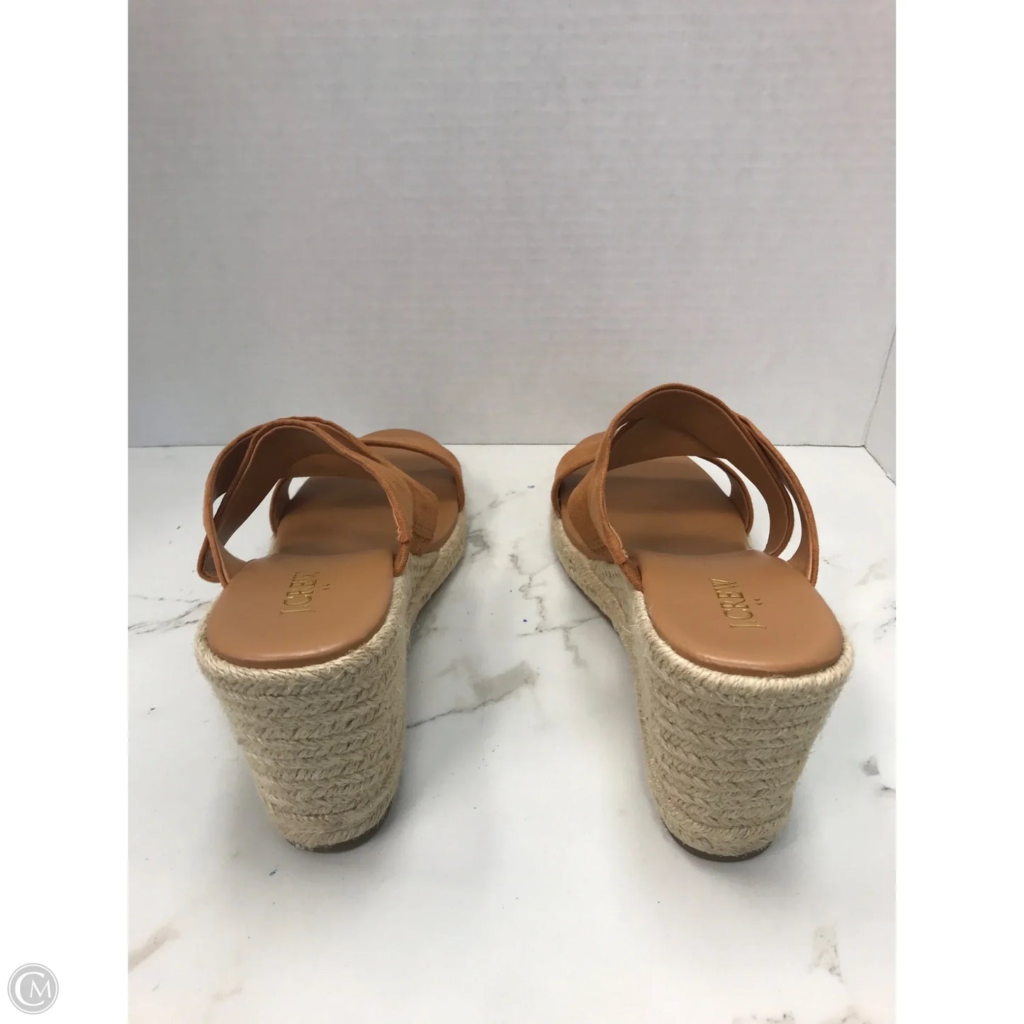 Sandals Heels Wedge By J. Crew In Tan, Size: 9
