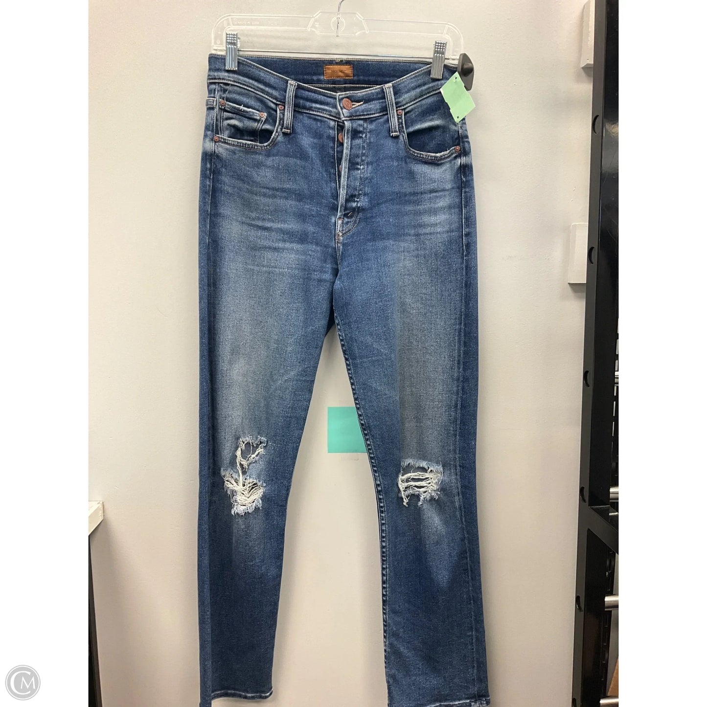 Jeans Straight By Mother In Blue Denim, Size: 2