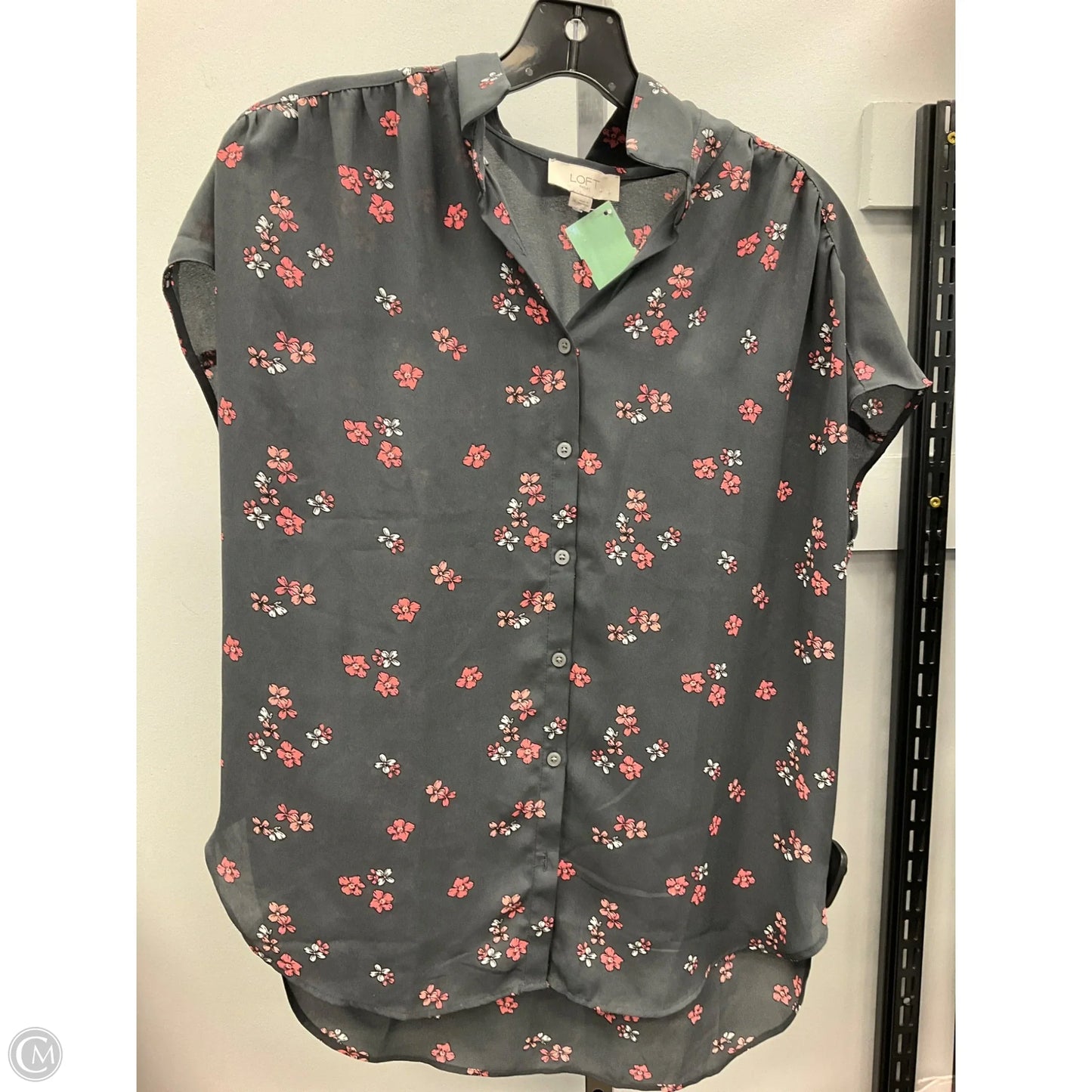 Top Sleeveless By Loft In Grey, Size: M