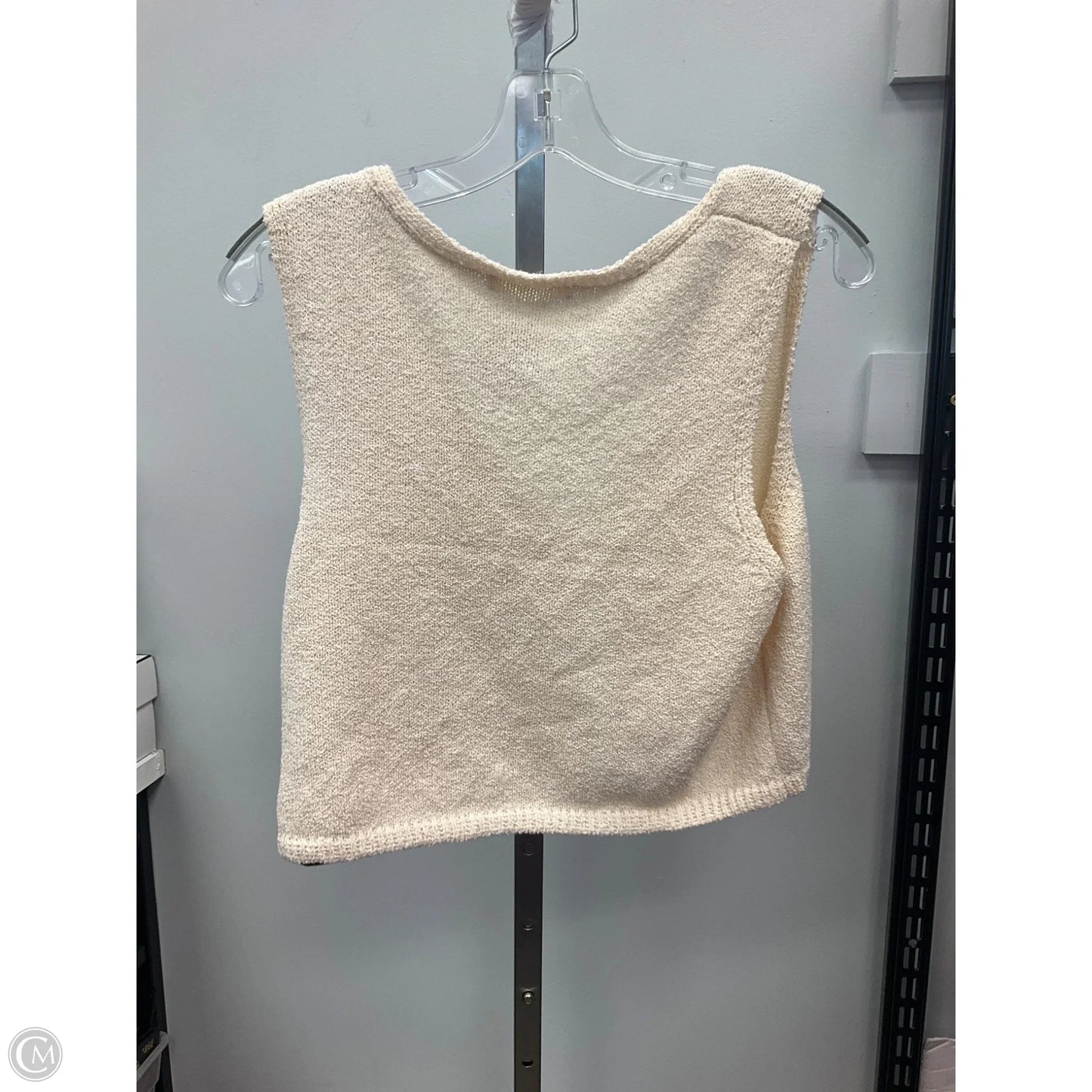 Top Sleeveless By Cmc In Cream, Size: L