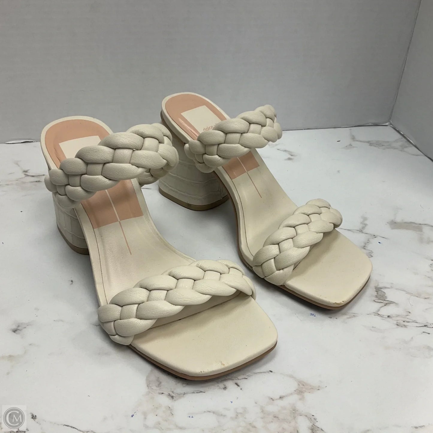 Sandals Heels Block By Dolce Vita In Cream, Size: 6.5